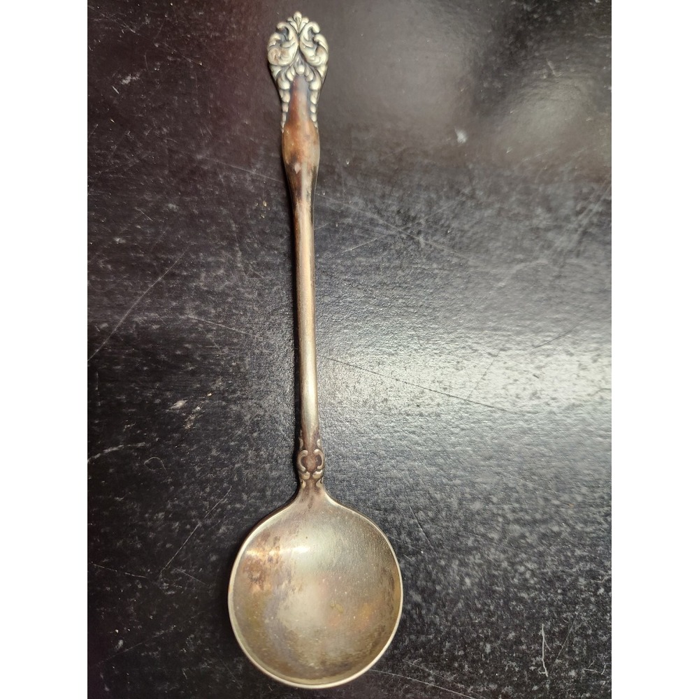WM. A. Rogers Silverplate Demitasse Spoon Canada Souvenir Ornate Victorian 4.5in